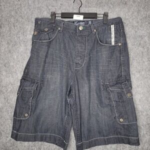 Vintage Y2K Parish Nation Denim Jean Shorts Jorts Waist‎ 36 Skater Baggy Cargo